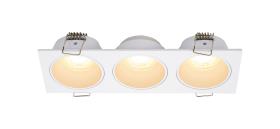 M9172  Antilla Recessed Downlight Rectangular, 3 x GU10 Mini (Max 12W), Cut Out: 152 x 50mm, Matt White
